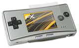 Panzerfolie atFoliX kompatibel mit Nintendo GameBoy Micro, entspiegelnde und stoßdämpfende FX (3X)