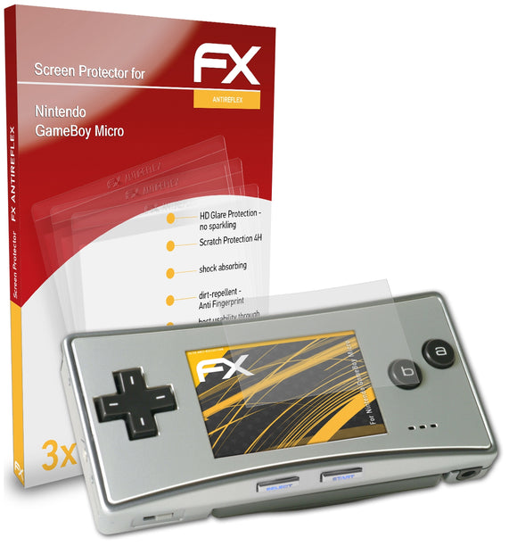 atFoliX FX-Antireflex Displayschutzfolie für Nintendo GameBoy Micro