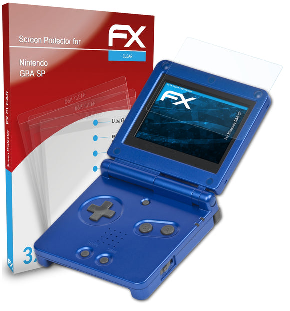 atFoliX FX-Clear Schutzfolie für Nintendo GBA SP