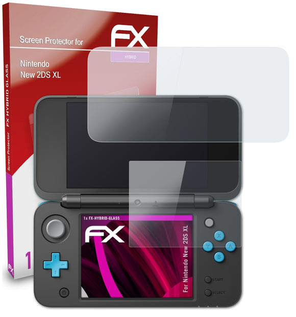 atFoliX FX-Hybrid-Glass Panzerglasfolie für Nintendo New 2DS XL