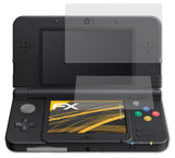 Panzerfolie atFoliX kompatibel mit Nintendo New 3DS 2015, entspiegelnde und stoßdämpfende FX (3er Set)