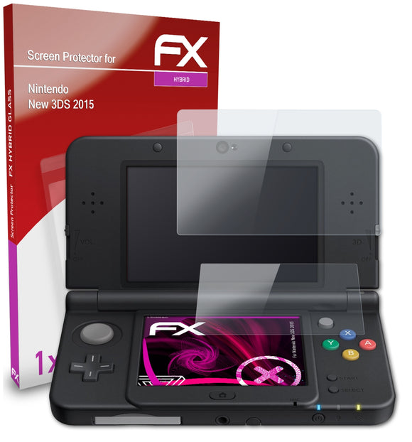 atFoliX FX-Hybrid-Glass Panzerglasfolie für Nintendo New 3DS (2015)