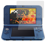 Panzerfolie atFoliX kompatibel mit Nintendo New 3DS XL 2015, entspiegelnde und stoßdämpfende FX (3er Set)