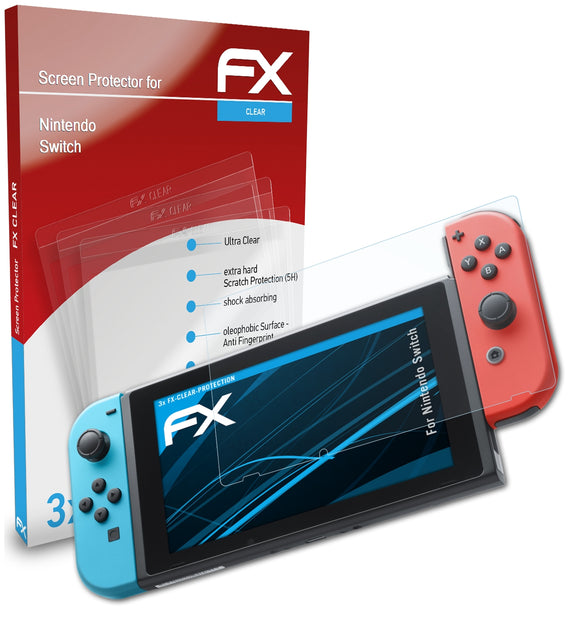 atFoliX FX-Clear Schutzfolie für Nintendo Switch
