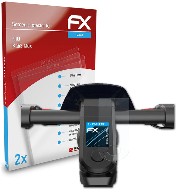 atFoliX FX-Clear Schutzfolie für NIU KQi3 Max