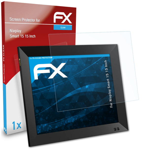 atFoliX FX-Clear Schutzfolie für Nixplay Smart 15 (15 Inch)