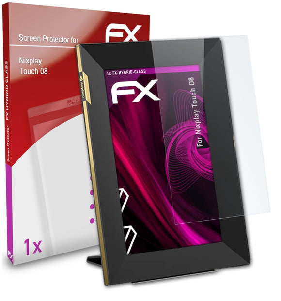 atFoliX FX-Hybrid-Glass Panzerglasfolie für Nixplay Touch 08