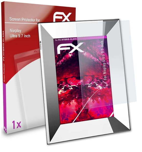 atFoliX FX-Hybrid-Glass Panzerglasfolie für Nixplay Ultra (9.7 Inch)