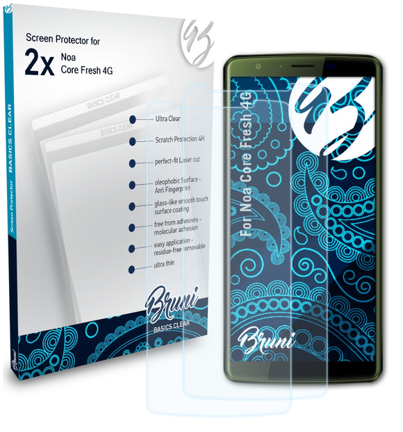 Bruni Basics-Clear Displayschutzfolie für Noa Core Fresh 4G