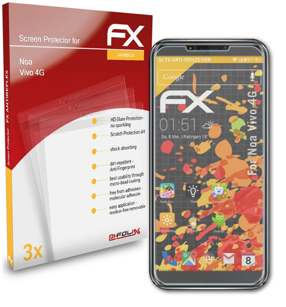 atFoliX FX-Antireflex Displayschutzfolie für Noa Vivo 4G