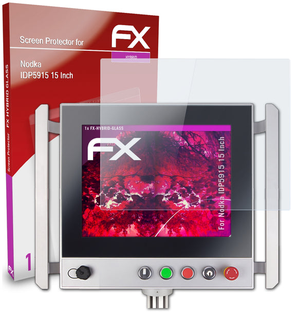 atFoliX FX-Hybrid-Glass Panzerglasfolie für Nodka IDP5915 (15 Inch)