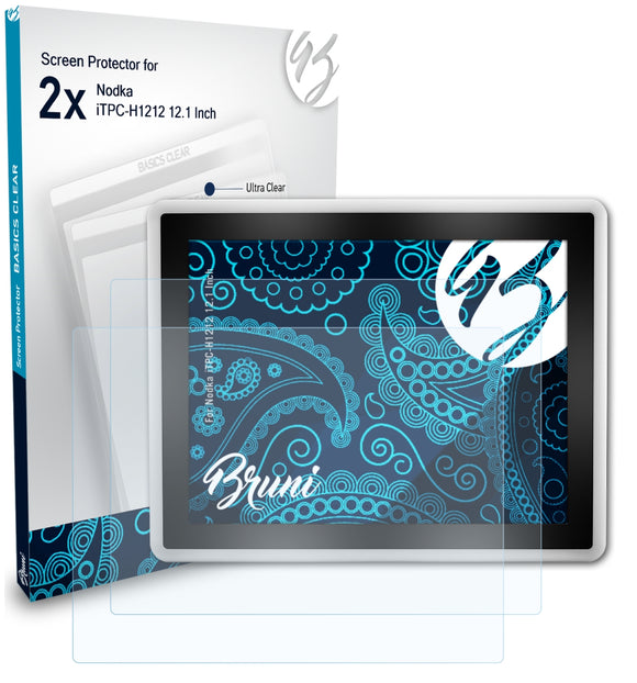 Bruni Basics-Clear Displayschutzfolie für Nodka iTPC-H1212 (12.1 Inch)
