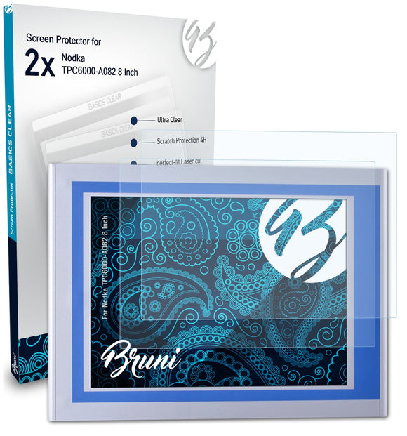 Bruni Basics-Clear Displayschutzfolie für Nodka TPC6000-A082 (8 Inch)