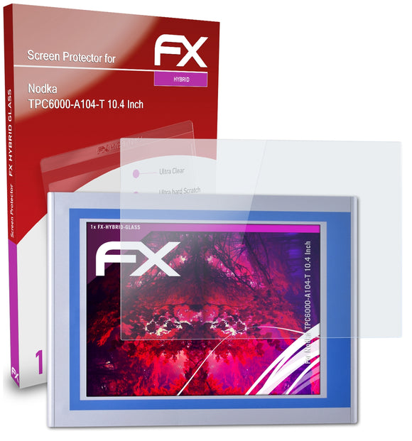 atFoliX FX-Hybrid-Glass Panzerglasfolie für Nodka TPC6000-A104-T (10.4 Inch)