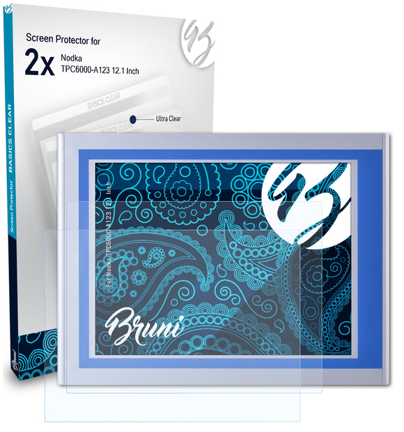 Bruni Basics-Clear Displayschutzfolie für Nodka TPC6000-A123 (12.1 Inch)
