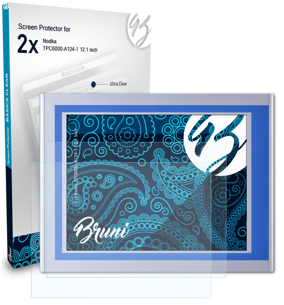 Bruni Basics-Clear Displayschutzfolie für Nodka TPC6000-A124-T (12.1 Inch)