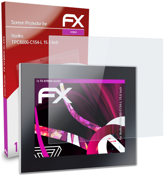 atFoliX FX-Hybrid-Glass Panzerglasfolie für Nodka TPC6000-C154-L (15.6 Inch)
