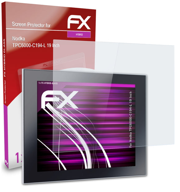 atFoliX FX-Hybrid-Glass Panzerglasfolie für Nodka TPC6000-C194-L (19 Inch)