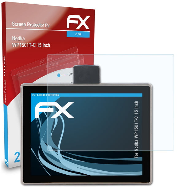 atFoliX FX-Clear Schutzfolie für Nodka WP1501T-C (15 Inch)