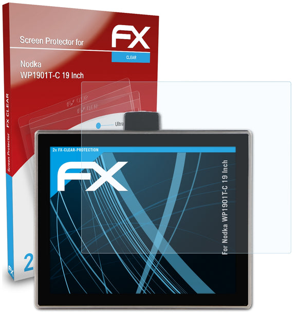 atFoliX FX-Clear Schutzfolie für Nodka WP1901T-C (19 Inch)