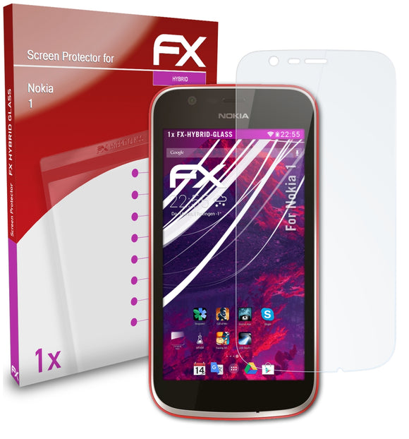 atFoliX FX-Hybrid-Glass Panzerglasfolie für Nokia 1