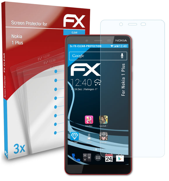 atFoliX FX-Clear Schutzfolie für Nokia 1 Plus