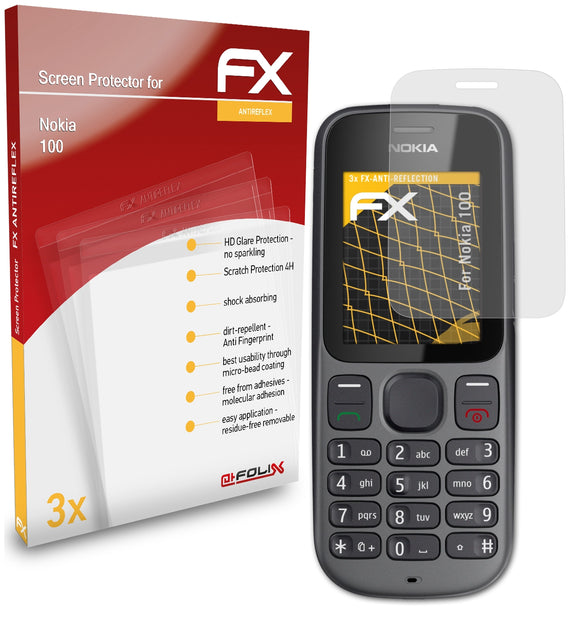 atFoliX FX-Antireflex Displayschutzfolie für Nokia 100