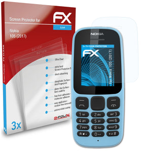 atFoliX FX-Clear Schutzfolie für Nokia 105 (2017)