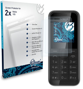 Bruni Basics-Clear Displayschutzfolie für Nokia 105