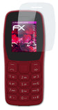 Glasfolie atFoliX kompatibel mit Nokia 105+ 2022, 9H Hybrid-Glass FX