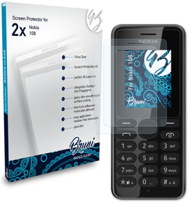 Bruni Basics-Clear Displayschutzfolie für Nokia 108