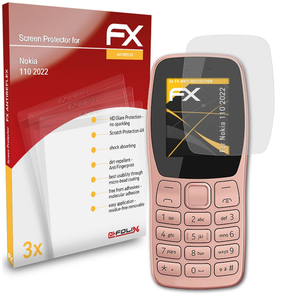 atFoliX FX-Antireflex Displayschutzfolie für Nokia 110 (2022)