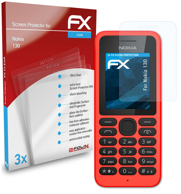 atFoliX FX-Clear Schutzfolie für Nokia 130