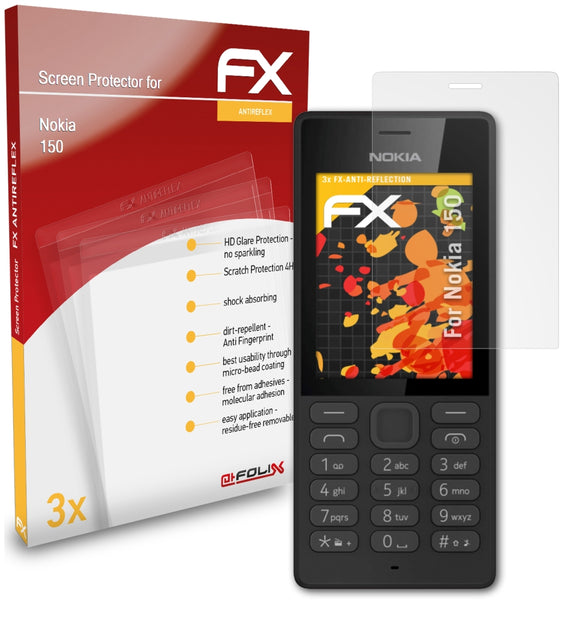 atFoliX FX-Antireflex Displayschutzfolie für Nokia 150