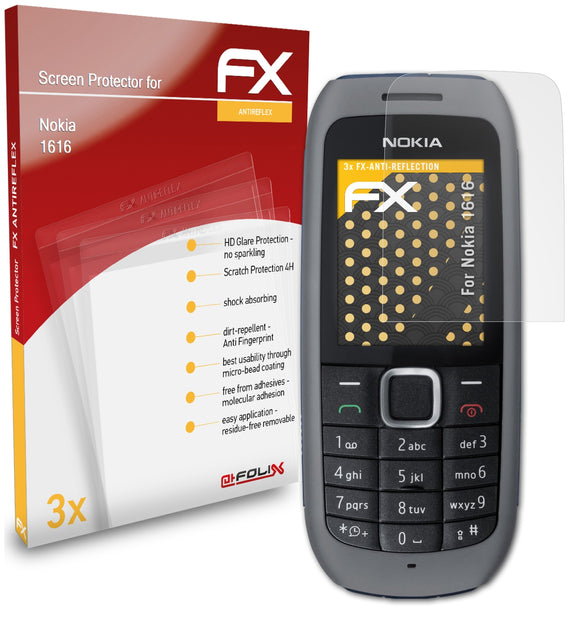 atFoliX FX-Antireflex Displayschutzfolie für Nokia 1616