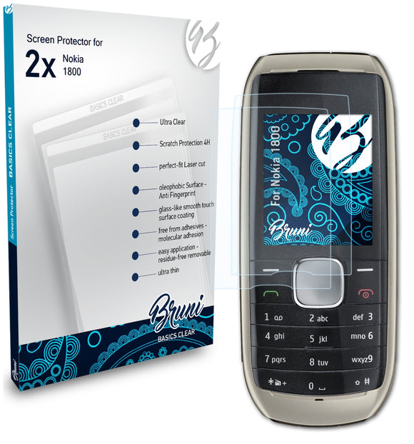 Bruni Basics-Clear Displayschutzfolie für Nokia 1800
