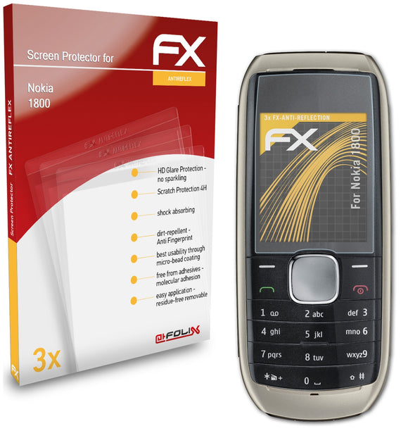 atFoliX FX-Antireflex Displayschutzfolie für Nokia 1800