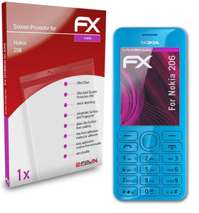 atFoliX FX-Hybrid-Glass Panzerglasfolie für Nokia 206
