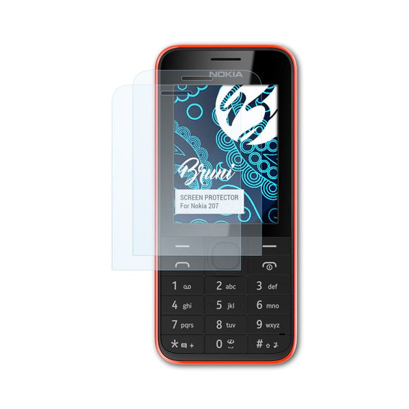 Bruni Basics-Clear Displayschutzfolie für Nokia 207