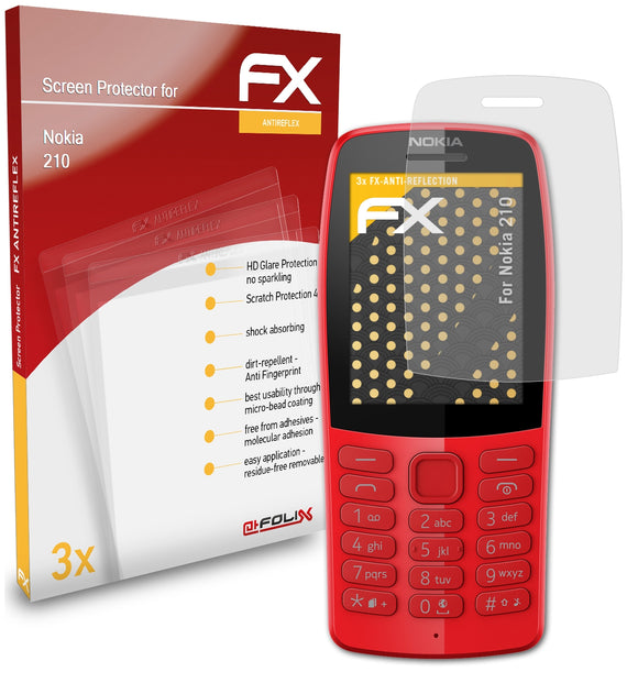 atFoliX FX-Antireflex Displayschutzfolie für Nokia 210