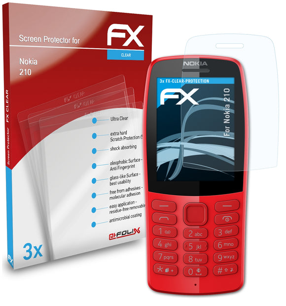 atFoliX FX-Clear Schutzfolie für Nokia 210