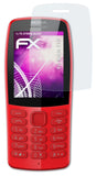 Glasfolie atFoliX kompatibel mit Nokia 210, 9H Hybrid-Glass FX