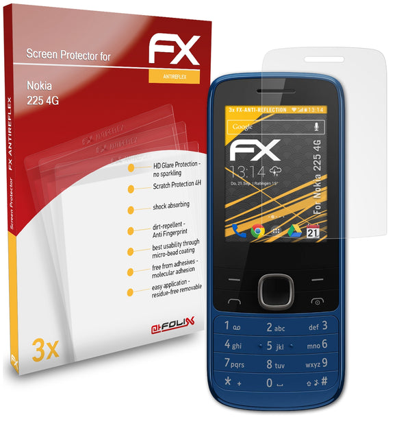 atFoliX FX-Antireflex Displayschutzfolie für Nokia 225 4G