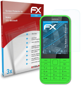 atFoliX FX-Clear Schutzfolie für Nokia 225 (Microsoft)