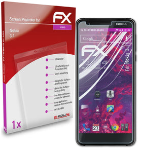 atFoliX FX-Hybrid-Glass Panzerglasfolie für Nokia 3.1