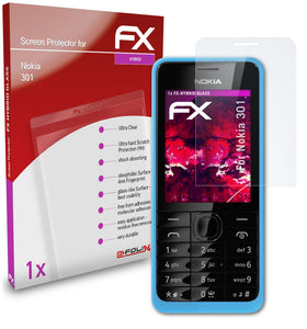 atFoliX FX-Hybrid-Glass Panzerglasfolie für Nokia 301
