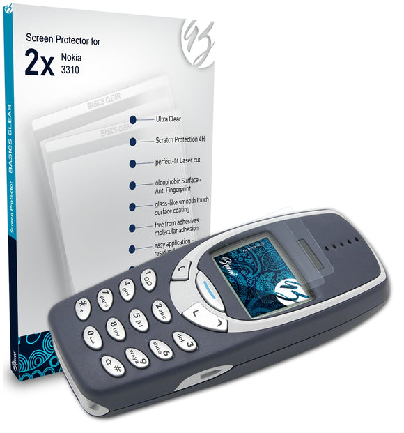 Bruni Basics-Clear Displayschutzfolie für Nokia 3310