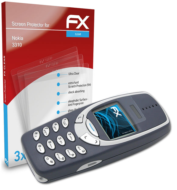 atFoliX FX-Clear Schutzfolie für Nokia 3310
