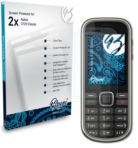 Bruni Basics-Clear Displayschutzfolie für Nokia 3720 Classic
