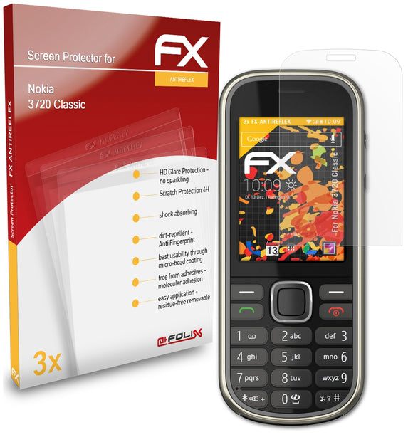 atFoliX FX-Antireflex Displayschutzfolie für Nokia 3720 Classic